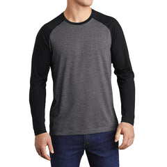 Men's Tri-Blend Long Sleeve Wicking Raglan Tee for Active Comfort