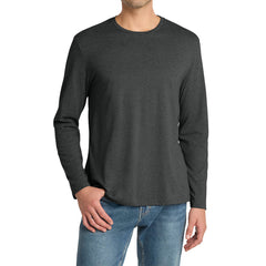Mens Perfect Weight Long Sleeve Tee - Heathered Charcoal
