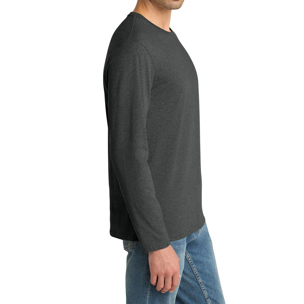 Mens Perfect Weight Long Sleeve Tee - Heathered Charcoal