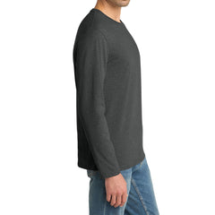 Mens Perfect Weight Long Sleeve Tee - Heathered Charcoal