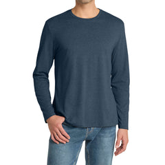 Mens Perfect Weight Long Sleeve Tee - Heathered Navy