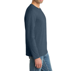 Mens Perfect Weight Long Sleeve Tee - Heathered Navy