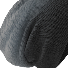 Black Dip Dye Slouch Beanie – Soft Knit Winter Hat for Men & Women