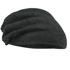 Black Dip Dye Slouch Beanie – Soft Knit Winter Hat for Men & Women