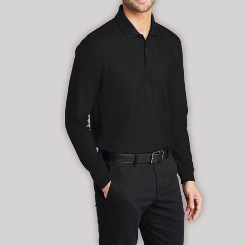 Men's Long Sleeve Core Classic Pique Polo