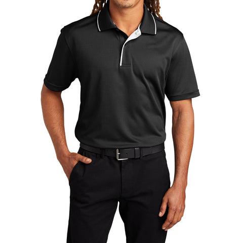 Men's Dri-Mesh Breathable & Stylish, Moisture-Wicking Polo with Tipped Collar & Piping