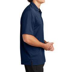 Mens Moisture-Wicking, Breathable Double-Knit Mesh with 3-Button Placket & Side Vents Dri-Mesh Polo