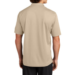 Mens Moisture-Wicking, Breathable Double-Knit Mesh with 3-Button Placket & Side Vents Dri-Mesh Polo