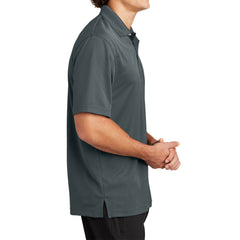 Mens Moisture-Wicking, Breathable Double-Knit Mesh with 3-Button Placket & Side Vents Dri-Mesh Polo