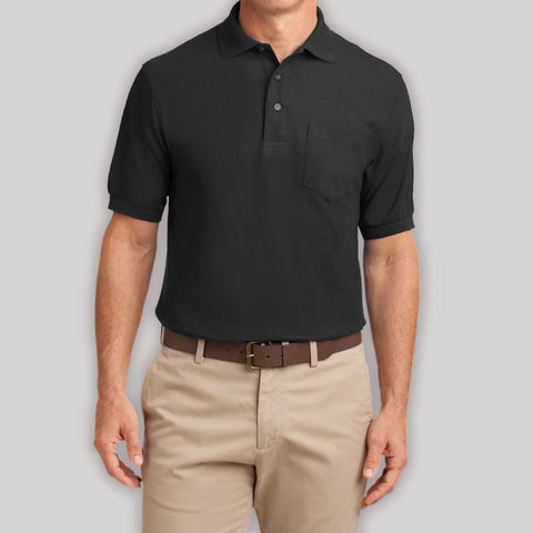 Men's Silk Touch Polo with Pocket Shirt