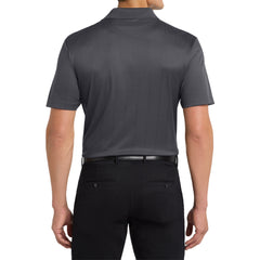 Mafoose Men's Performance Fine Jacquard Polo Grey Smoke-Back