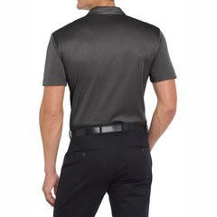 Men's Short Sleeve Heathered Moisture-Wicking Silk Touch Performance Polo Shirt