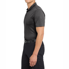 Men's Short Sleeve Heathered Moisture-Wicking Silk Touch Performance Polo Shirt