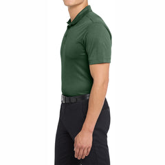 Men's Short Sleeve Heathered Moisture-Wicking Silk Touch Performance Polo Shirt