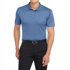 Men's Short Sleeve Heathered Moisture-Wicking Silk Touch Performance Polo Shirt