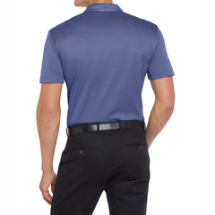 Men's Short Sleeve Heathered Moisture-Wicking Silk Touch Performance Polo Shirt