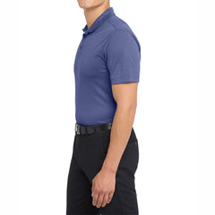 Men's Short Sleeve Heathered Moisture-Wicking Silk Touch Performance Polo Shirt