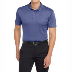 Men's Short Sleeve Heathered Moisture-Wicking Silk Touch Performance Polo Shirt