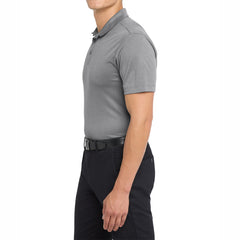 Men's Short Sleeve Heathered Moisture-Wicking Silk Touch Performance Polo Shirt