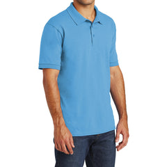 Mafoose Men's Core Blend Jersey Knit Pocket Polo Shirt Aquatic Blue