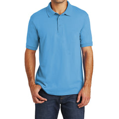 Mafoose Men's Core Blend Jersey Knit Pocket Polo Shirt Aquatic Blue