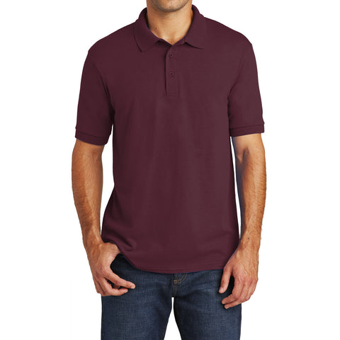 Mafoose Men's Core Blend Jersey Knit Pocket Polo Shirt Athletic Maroon