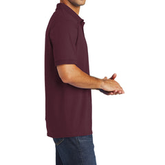 Mafoose Men's Core Blend Jersey Knit Pocket Polo Shirt Athletic Maroon