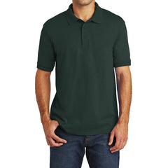 Mafoose Men's Core Blend Jersey Knit Pocket Polo Shirt Dark Green