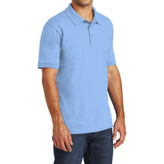 Mafoose Men's Core Blend Jersey Knit Pocket Polo Shirt Light Blue