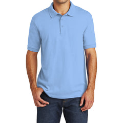 Mafoose Men's Core Blend Jersey Knit Pocket Polo Shirt Light Blue