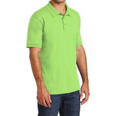 Mafoose Men's Core Blend Jersey Knit Pocket Polo Shirt Lime