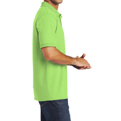 Mafoose Men's Core Blend Jersey Knit Pocket Polo Shirt Lime