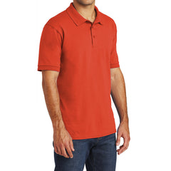 Mafoose Men's Core Blend Jersey Knit Pocket Polo Shirt Orange