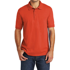 Mafoose Men's Core Blend Jersey Knit Pocket Polo Shirt Orange