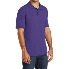 Mafoose Men's Core Blend Jersey Knit Pocket Polo Shirt Purple