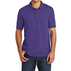 Mafoose Men's Core Blend Jersey Knit Pocket Polo Shirt Purple