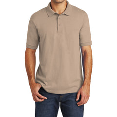 Mafoose Men's Core Blend Jersey Knit Pocket Polo Shirt Sand