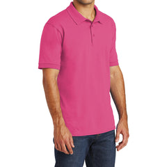 Mafoose Men's Core Blend Jersey Knit Pocket Polo Shirt Sangria