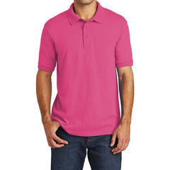 Mafoose Men's Core Blend Jersey Knit Pocket Polo Shirt Sangria