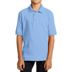 Youth Core Blend Easy Care, Stain-Release Finish Jersey Knit Polo