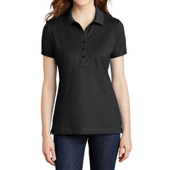Women's Stretch Pique Polo - Black