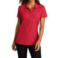 Womens Short Sleeve Easy Care SuperPro React Polo Shirt-Rich Red