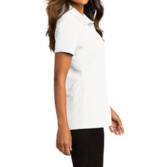 Womens Short Sleeve Easy Care SuperPro React Polo Shirt-White