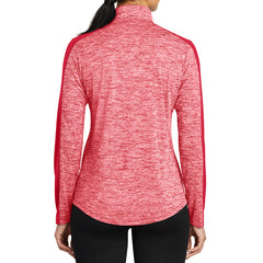 PosiCharge Electric Heather Colorblock 1/4-Zip Pullover- Deep Red Electric-Deep Red