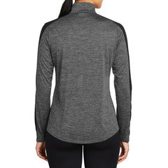 PosiCharge Electric Heather Colorblock 1/4-Zip Pullover- Grey-Black Electric-Black