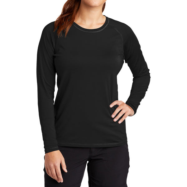 Women's UV Protection, Quick-Dry, Stretch Fit , PosiCharge Technology Long Sleeve Rashguard Tee