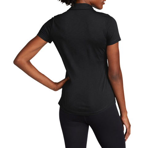 Women's PosiCharge Strive Polo Moisture-Wicking Soft Slub Cotton-Poly Blend 5-Button Placket