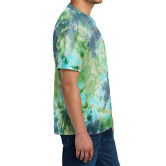 Men's Crystal Tie-Dye Tee Planet Earth Colorburst