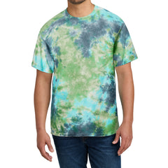 Men's Crystal Tie-Dye Tee Planet Earth Colorburst