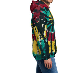 Men's Tie-Dye Pullover Vibrant & Comfortable Hooded Sweatshirt